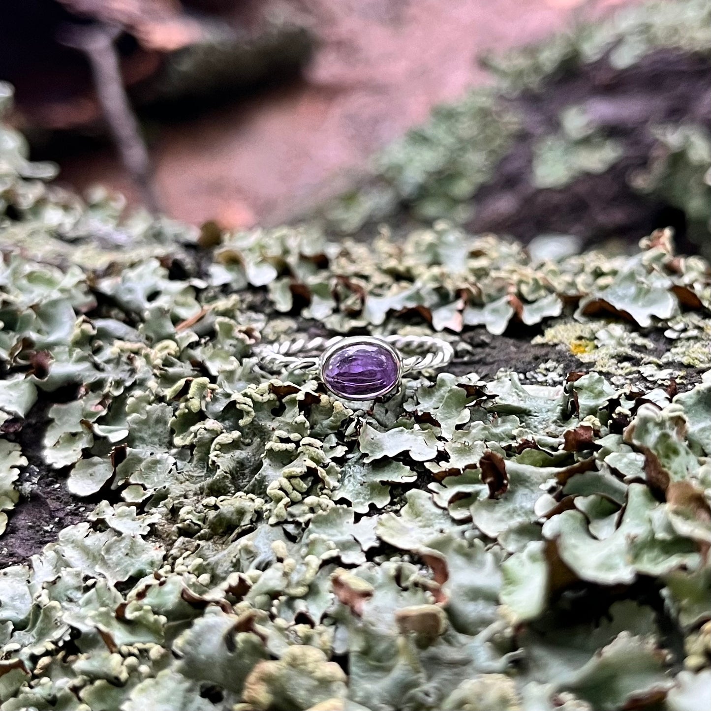 Braided Amethyst Ring