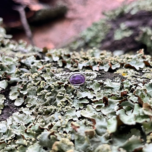Braided Amethyst Ring