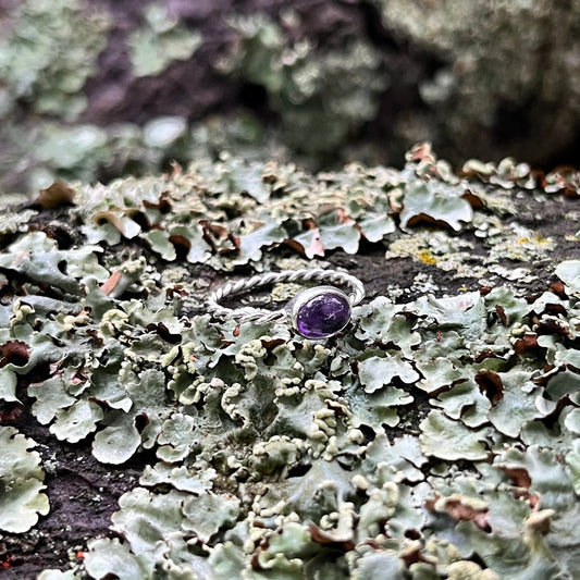 Braided Amethyst Ring