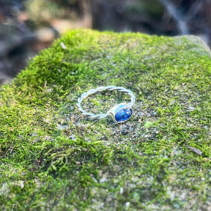 Braided Iolite Ring