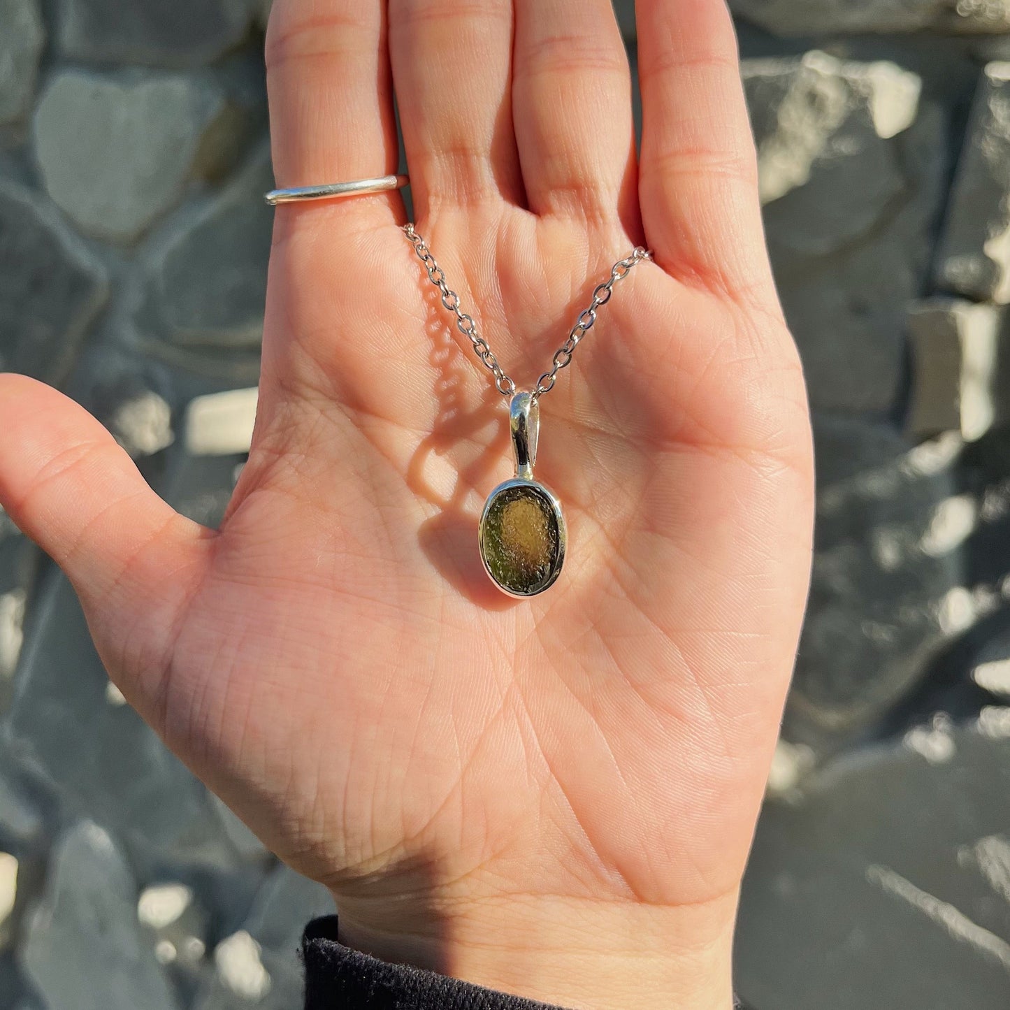 Moldavite Pendant Necklace