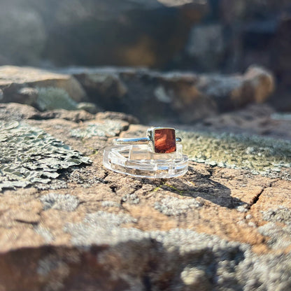 Raw Garnet Ring (Size 7)